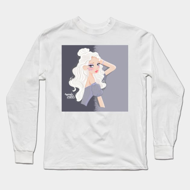 Diamonds Princess Long Sleeve T-Shirt by Aurealis